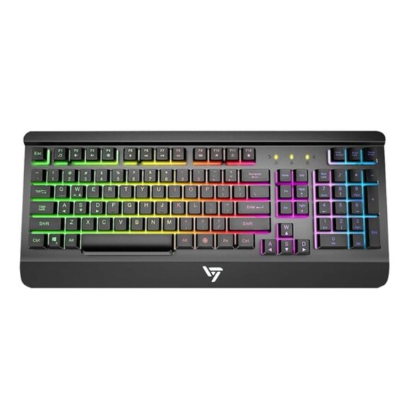 Mechanical Gaming Keyboard with Rainbow Back Light Black Wired - Picture 2 of 4